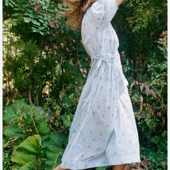 Ciao Lucia Clotilde Dress In Dandelion In Blue XXS - Picture 4 of 14